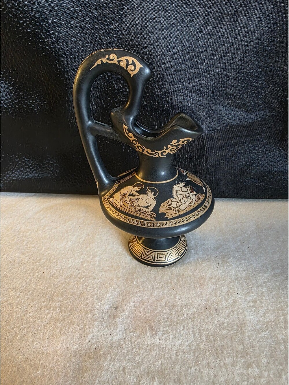 Greek Art Ceramics Handmade Hellas Oinochoe Style Vase Mythology 7"
